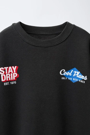 Толстовка с рельефной надписью- Заказать в России