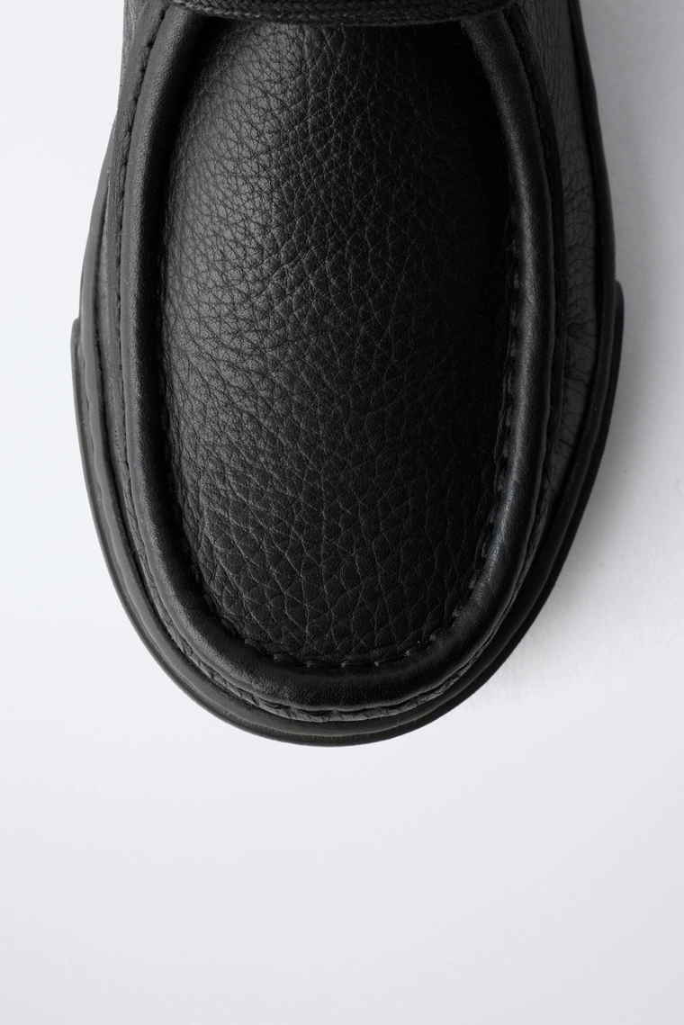 Туфли с кожаной каймой