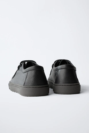 Кожаные туфли с оторочкой- Заказать в России