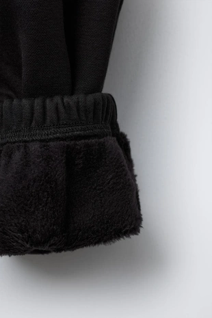 Брюки BALLOON из футера с текстом