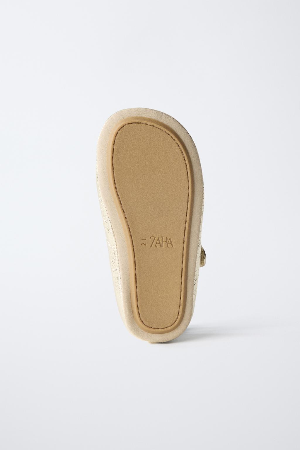 Балетки из металлической кожи