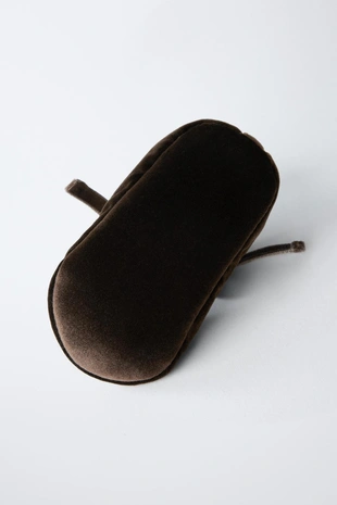 Туфли балетки с бантом из вельвета- Заказать в России