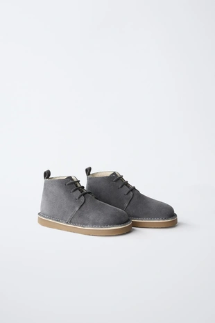 Кожаные ботинки с подкладкой- Заказать в России