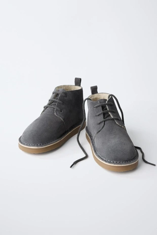 Кожаные ботинки с подкладкой- Заказать в России