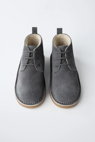 Кожаные ботинки с подкладкой- Заказать в России