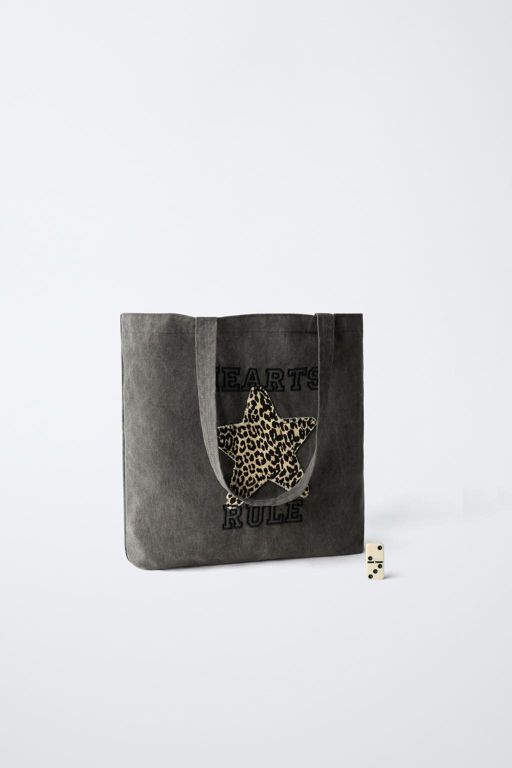 ДЖИНСОВАЯ СУМКА-ШОПЕР С ЗВЕЗДОЙ