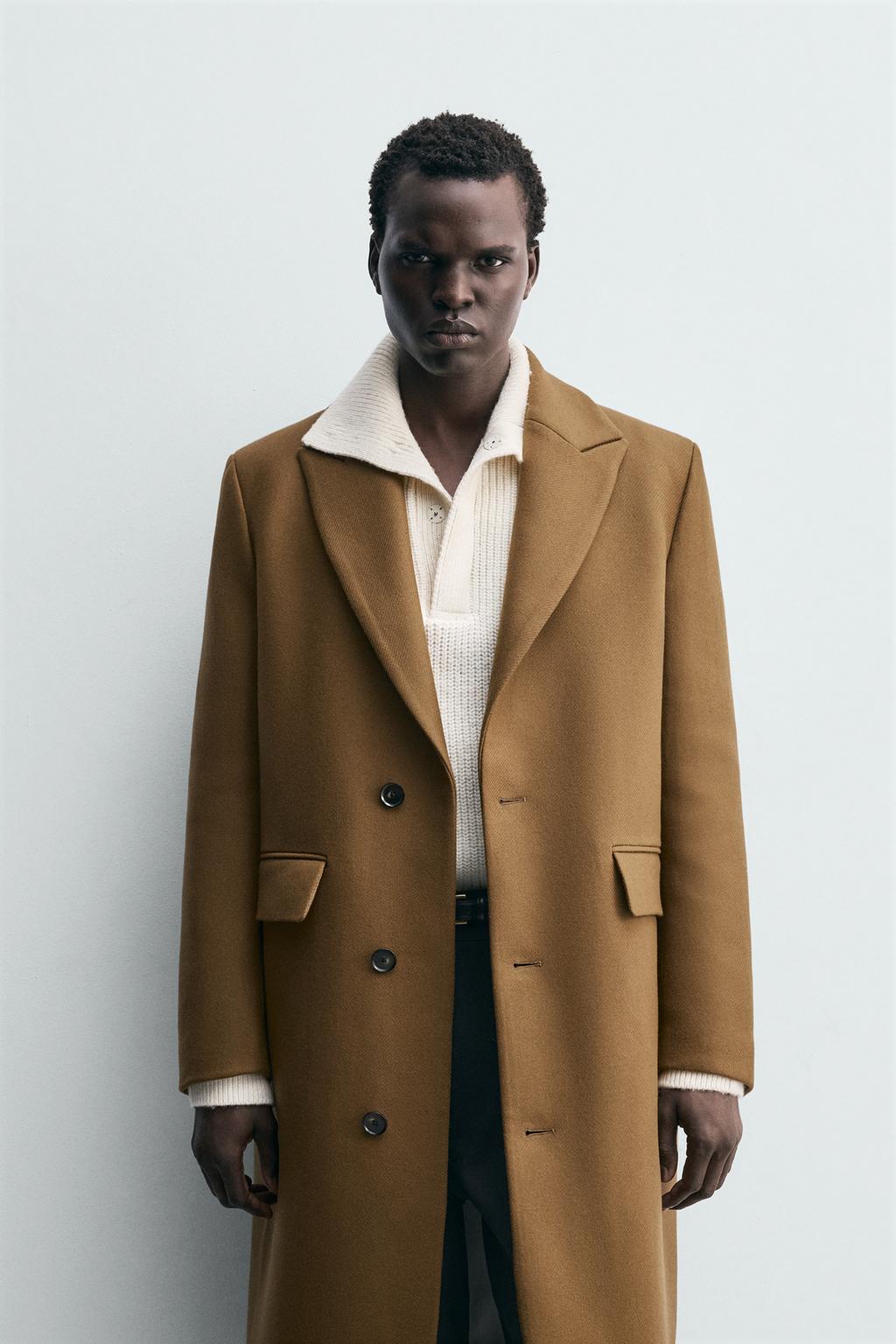 ПАЛЬТО ИЗ РЕЛЬЕФНОЙ СМЕСОВОЙ ШЕРСТИ