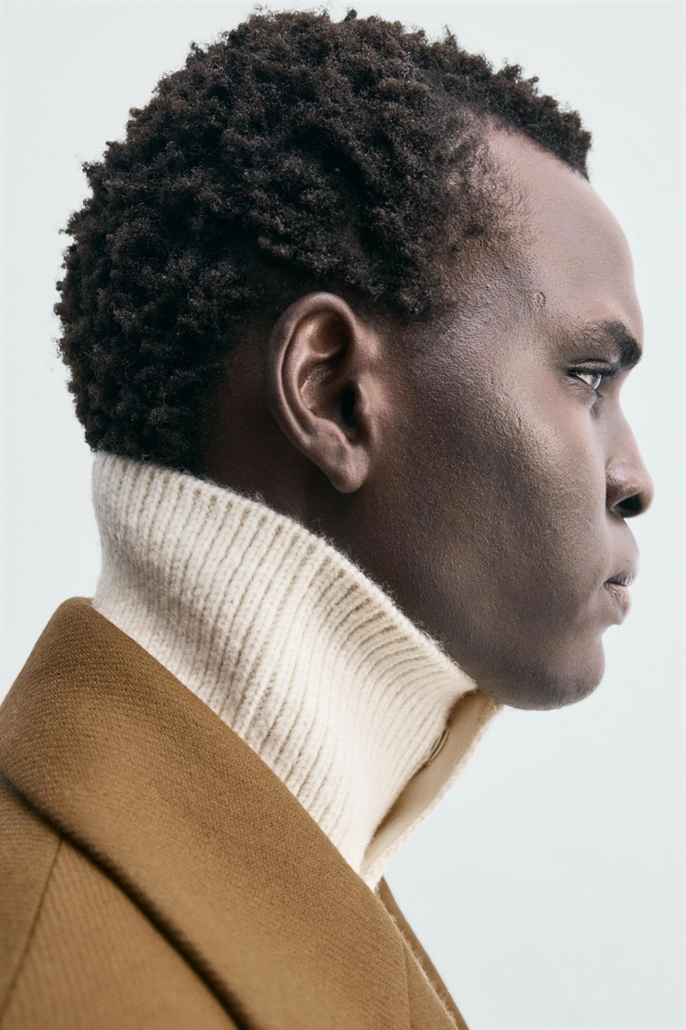 Пальто из шерстяной смеси с прямой посадкой