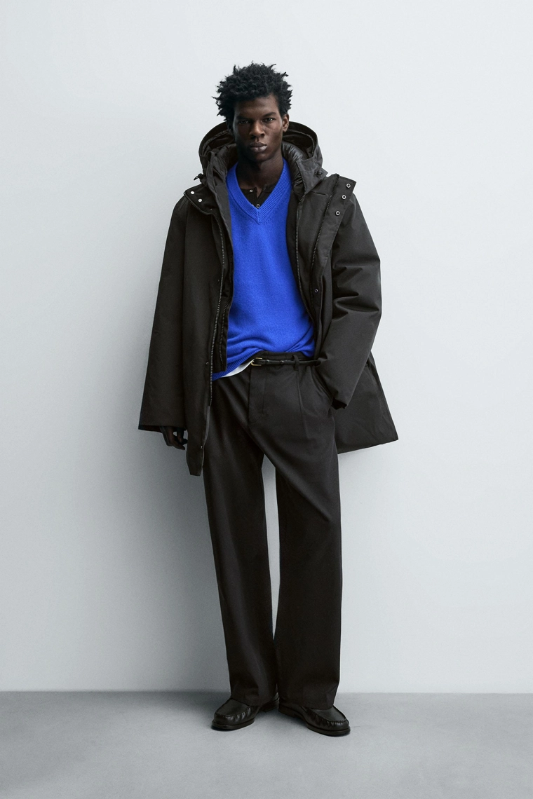 Парка съемная с наполнителем из 100% пуха, отталкивающая воду