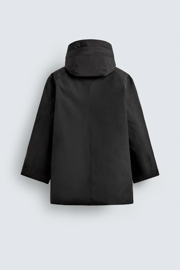 Парка съемная с наполнителем из 100% пуха, отталкивающая воду