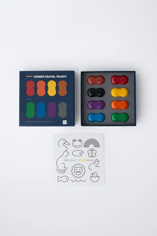 Набор из восьми восковых мелков GOOBER ® PEANUT и книги для рисования- Заказать в России