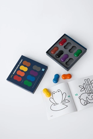 Набор из восьми восковых мелков GOOBER ® PEANUT и книги для рисования- Заказать в России