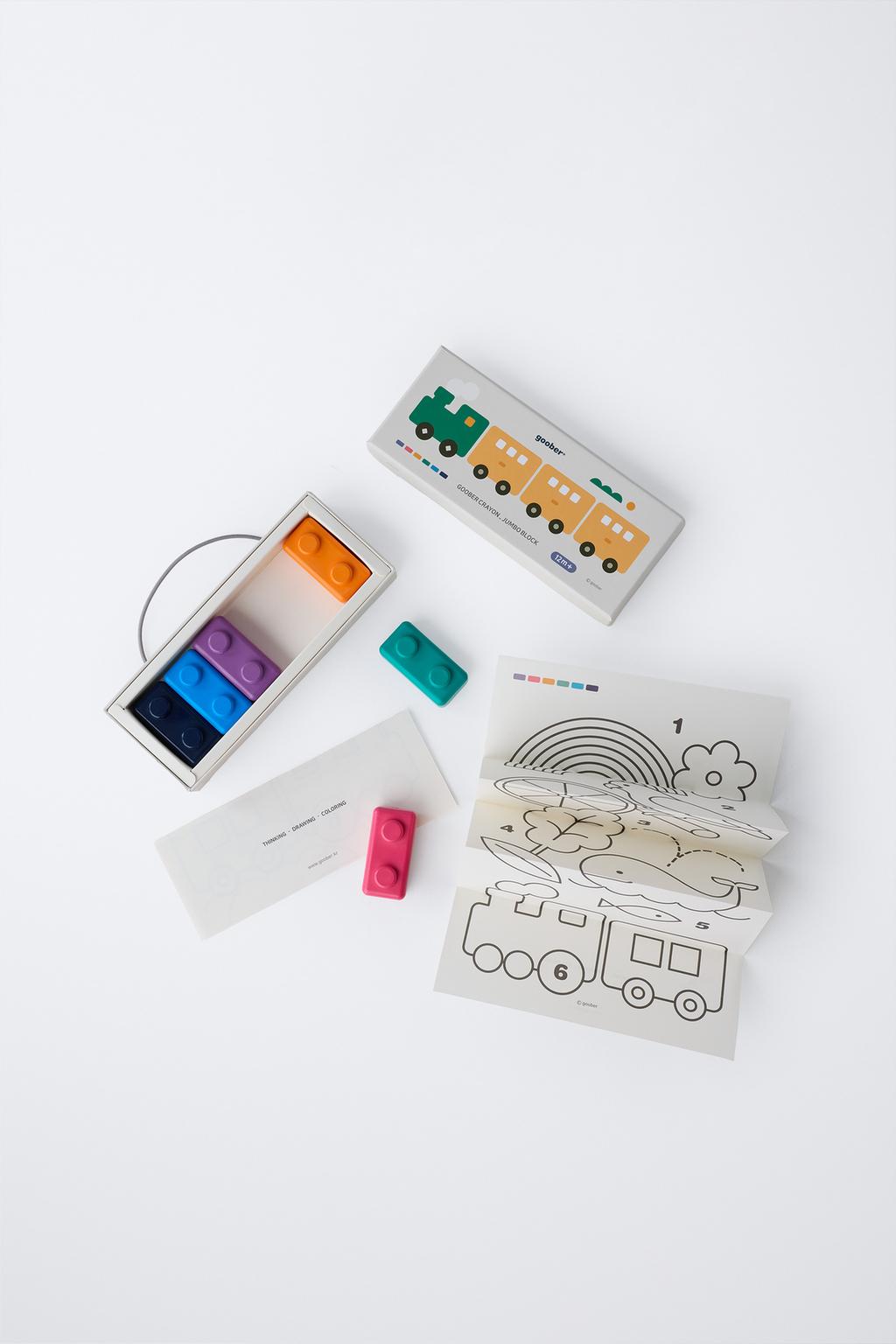 НАБОР ИЗ ШЕСТИ БЛОКОВ МЕЛКОВ JUMBO GOOBER® И ЛИСТОВ ДЛЯ РИСОВАНИЯ