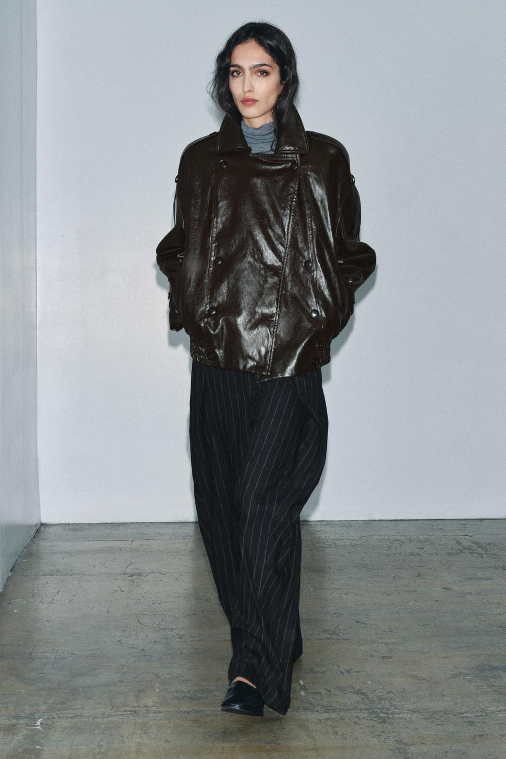 БРЮКИ В ТОНКУЮ ПОЛОСКУ ИЗ ШЕРСТИ — ZW COLLECTION