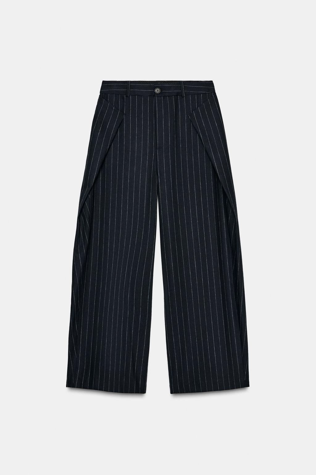 БРЮКИ В ТОНКУЮ ПОЛОСКУ ИЗ ШЕРСТИ — ZW COLLECTION