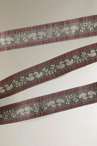 Ленточка для упаковки подарков на рождество с декоративными утятами- Заказать в России