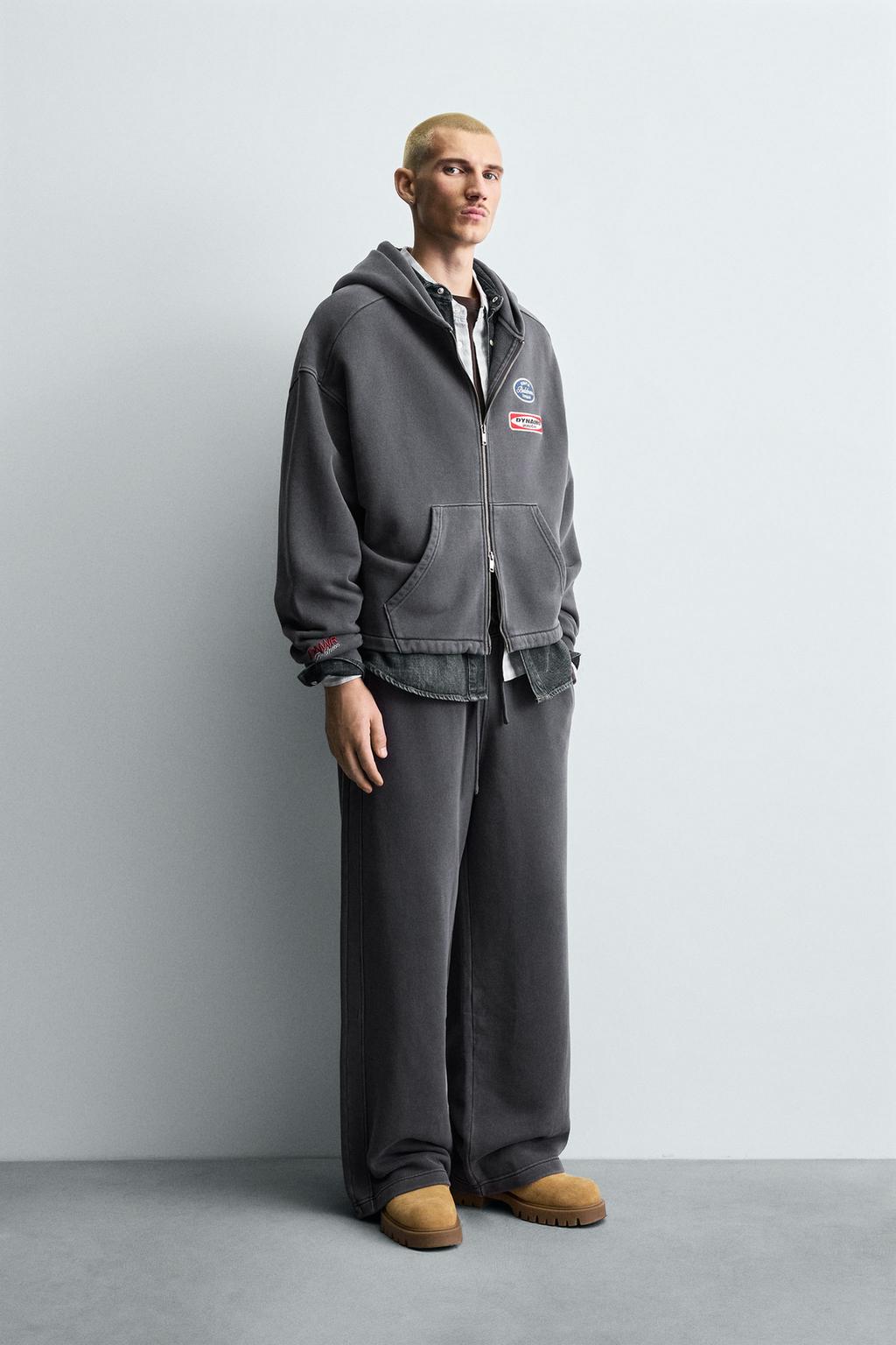 ДЖОГГЕРЫ WIDE FIT С ЭФФЕКТОМ ПОТЕРТОСТИ