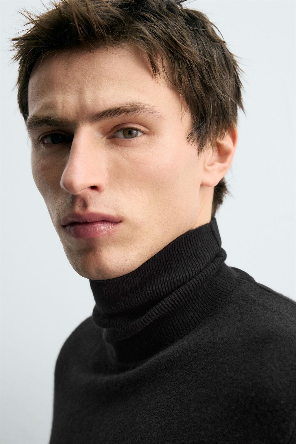 СВИТЕР ИЗ 100% КАШЕМИРА С ВОРОТНИКОМ-СТОЙКОЙ