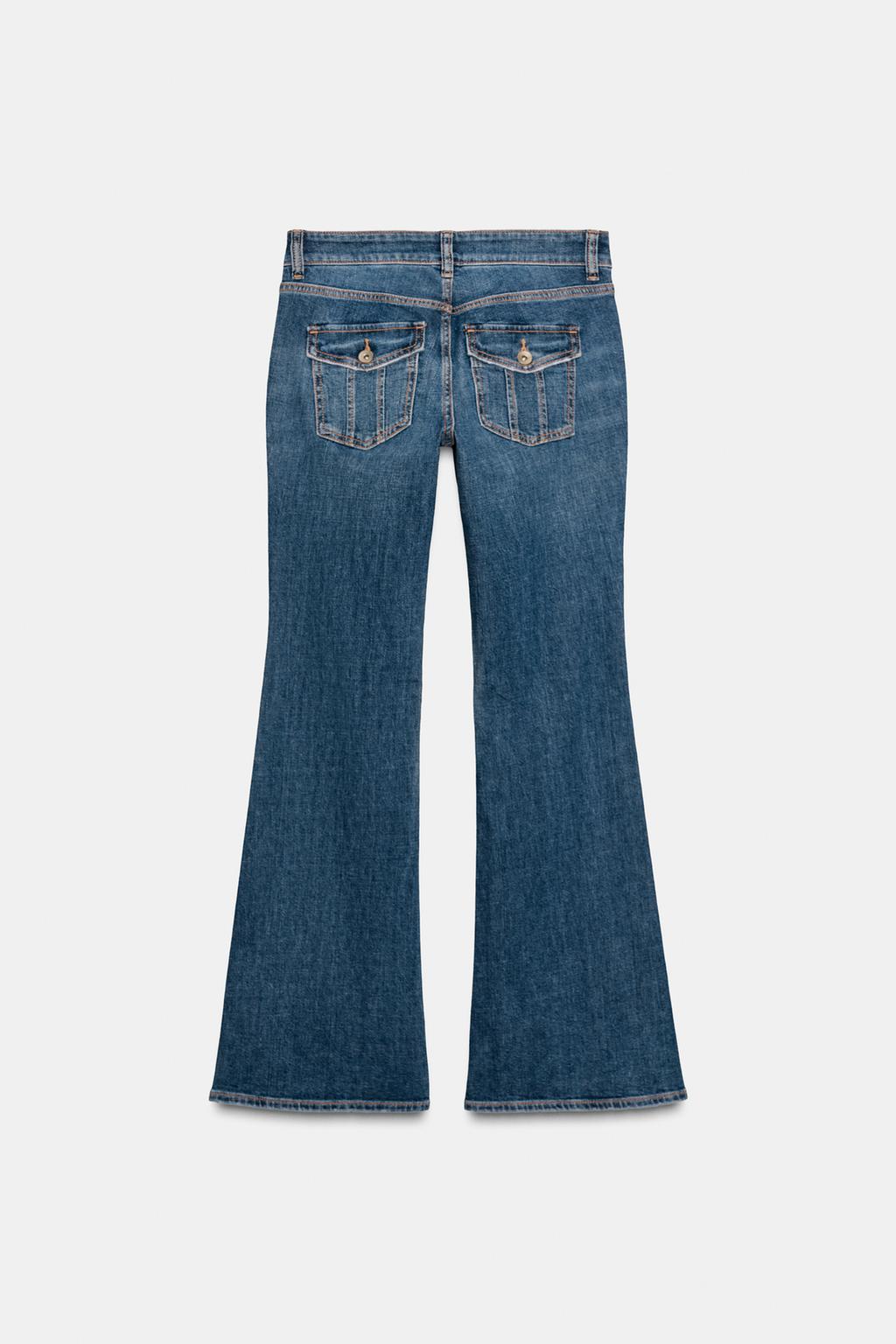 ДЖИНСЫ TRF BOOTCUT С НИЗКОЙ ПОСАДКОЙ И КАРМАНАМИ