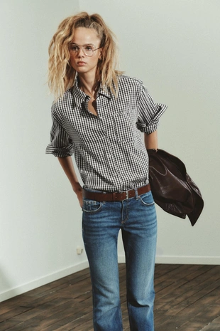 Джинсы TRF BOOTCUT с низкой посадкой и карманами- Заказать в России