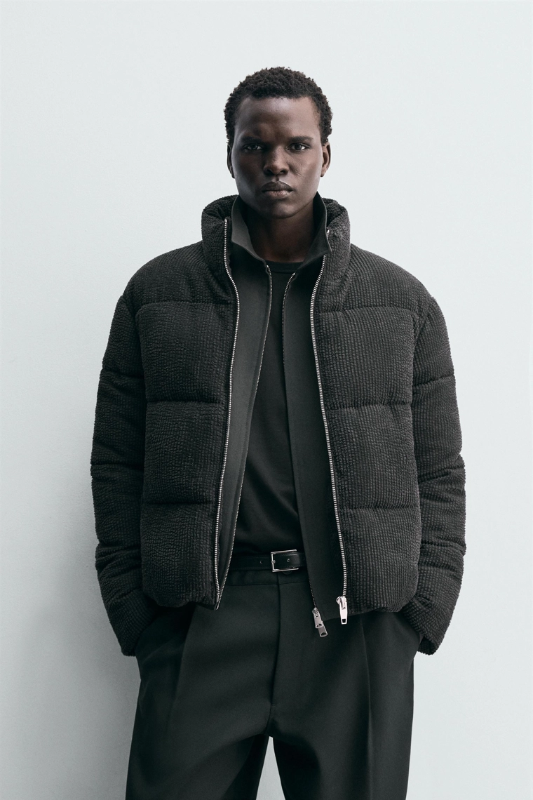 Жакет-пуховик из вельвета