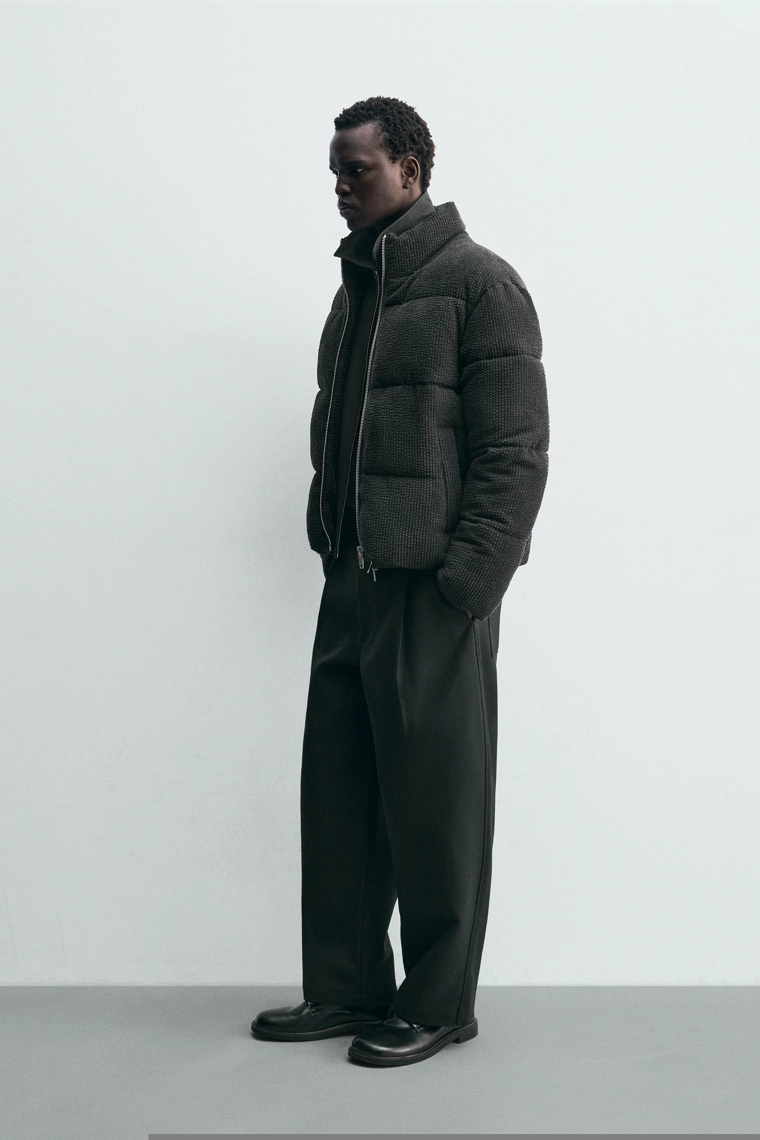 Жакет-пуховик из вельвета