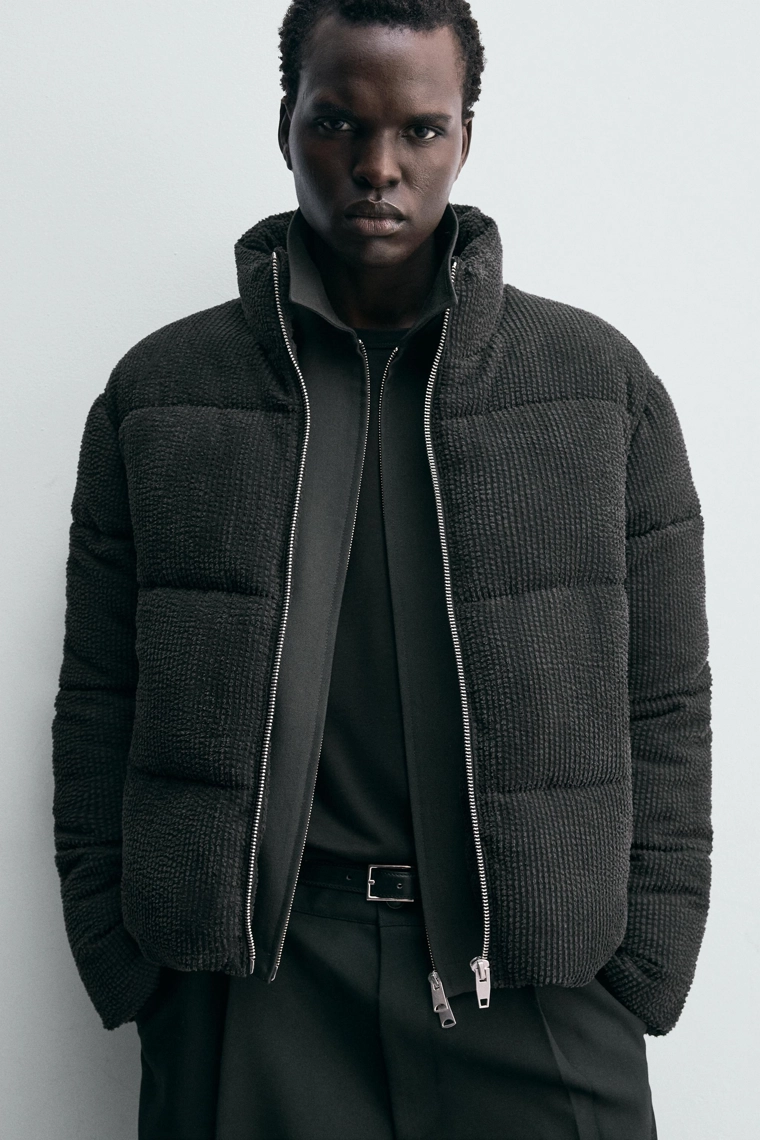 Жакет-пуховик из вельвета