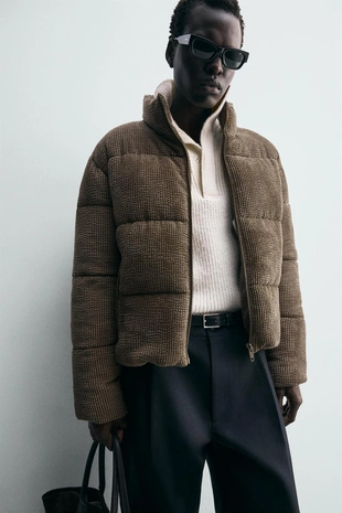 Стеганая вельветовая куртка- Заказать в России