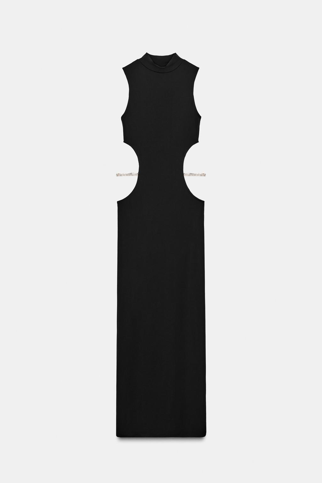 ПЛАТЬЕ С ВЫРЕЗОМ И СТРАЗАМИ