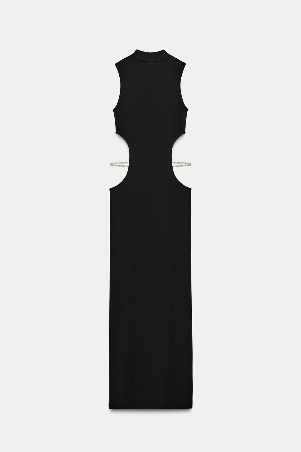 ПЛАТЬЕ С ВЫРЕЗОМ И СТРАЗАМИ