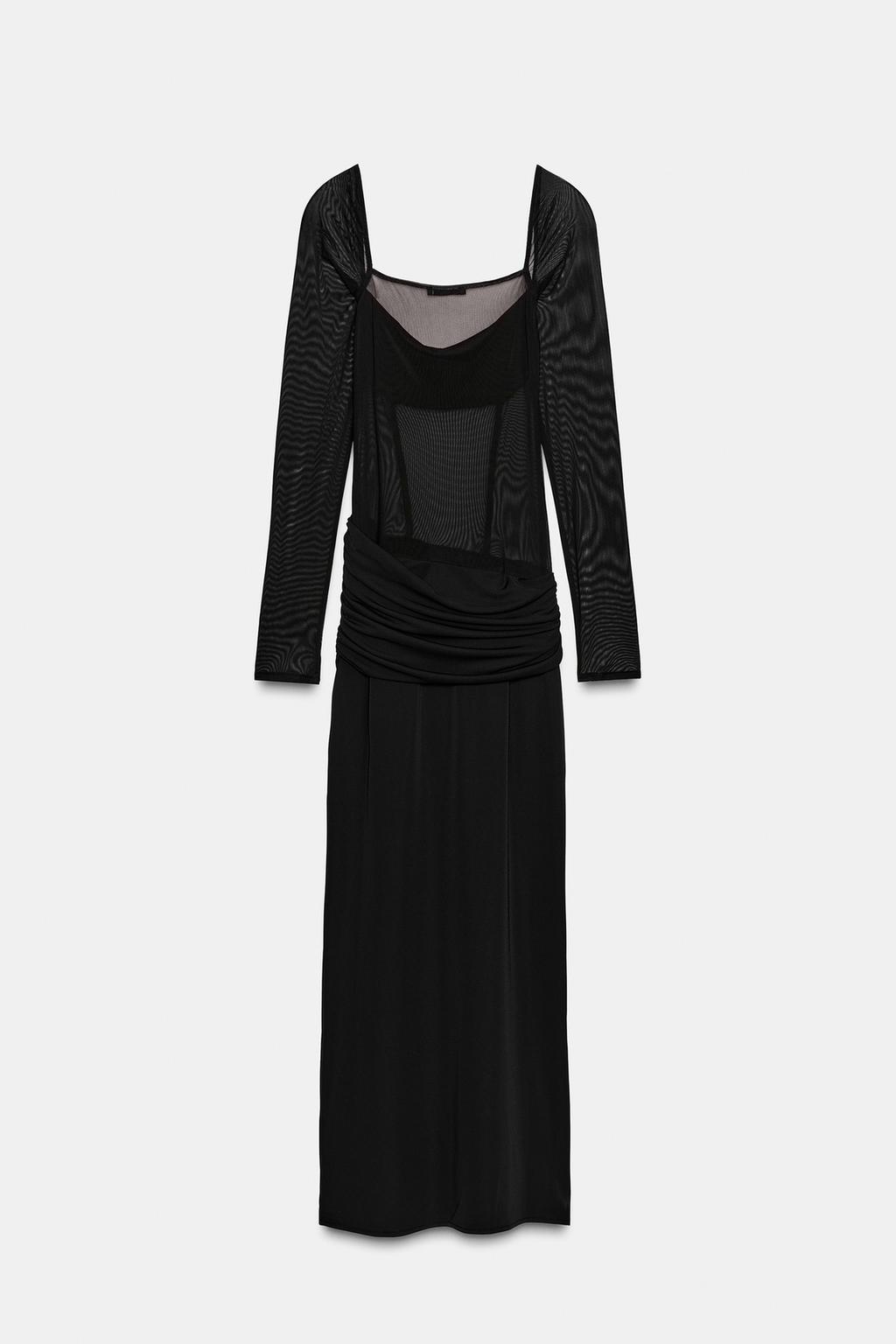 КОМБИНИРОВАННОЕ ПЛАТЬЕ СВОБОДНОГО КРОЯ