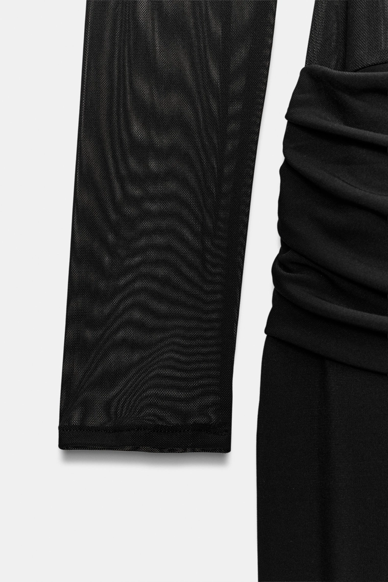 Платье сочетающее текстиль