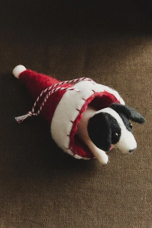 Гирлянда из фетра с собакой породы бордер-колли для ёлки- Заказать в России