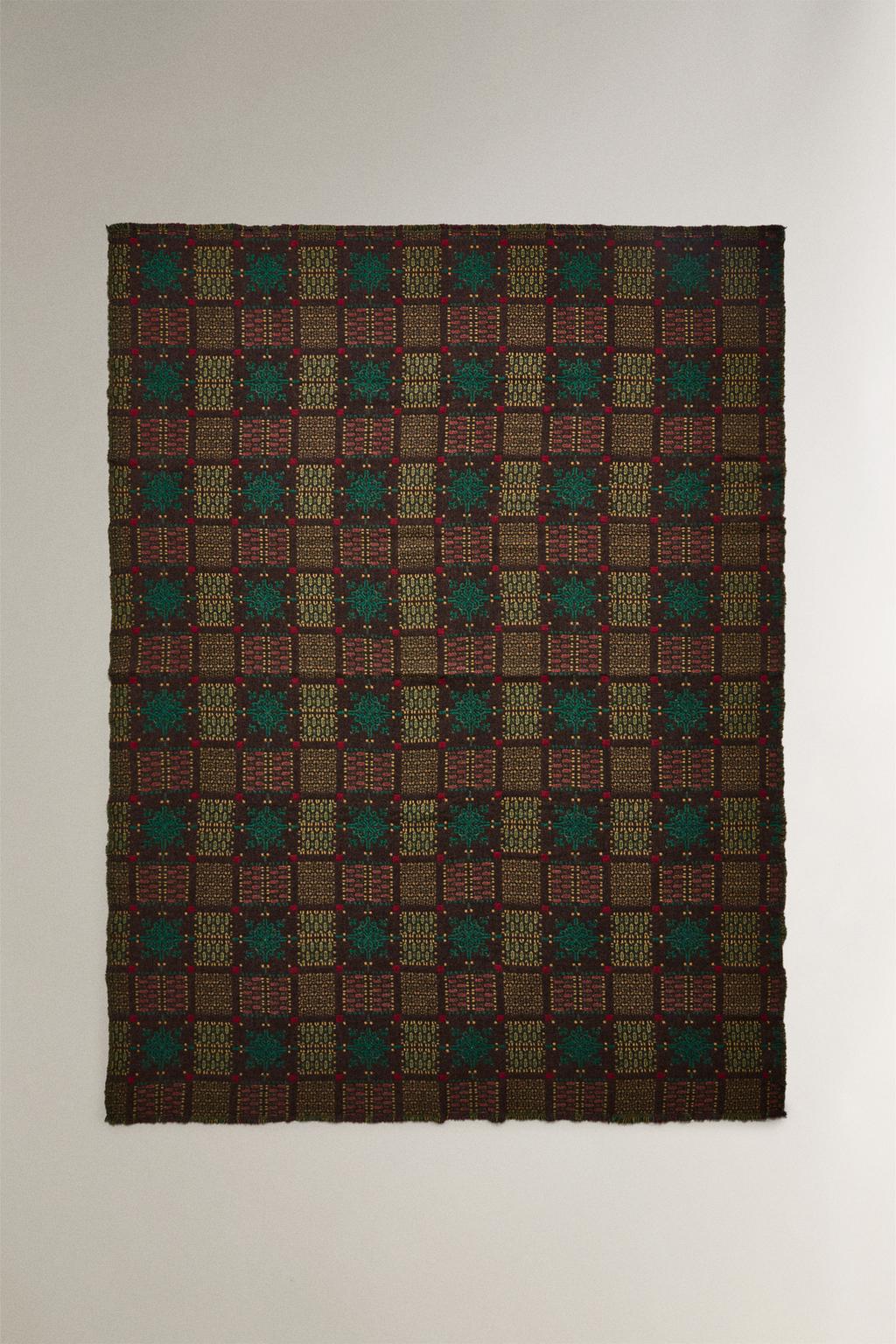 Плед с геометрическим узором для рождества