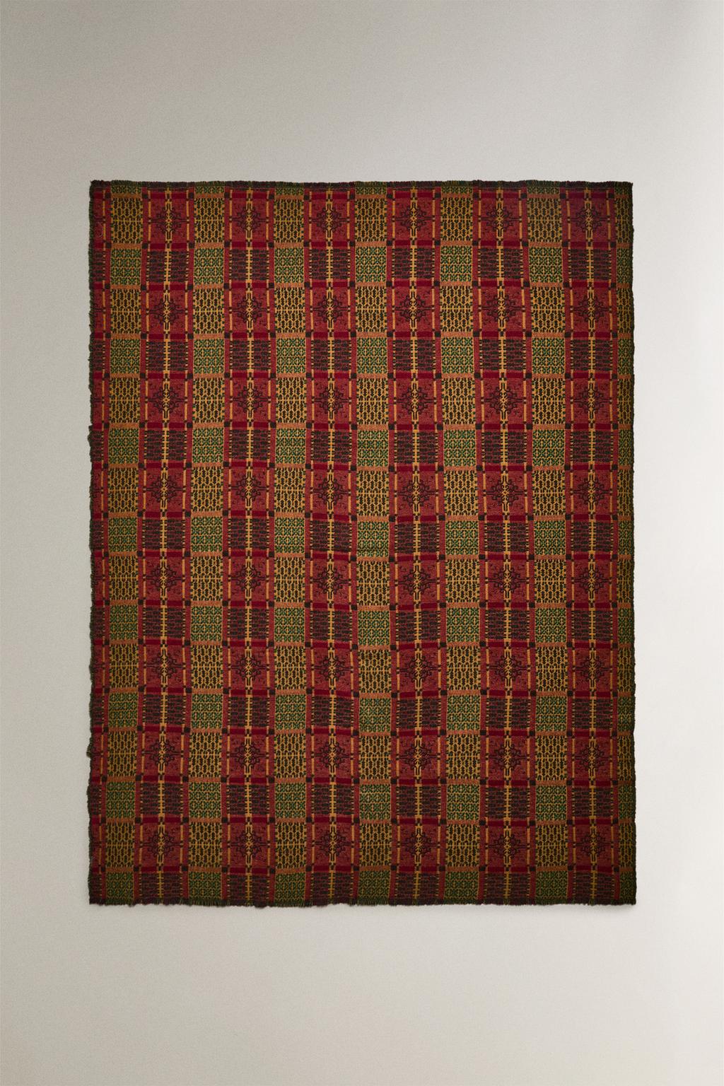 Плед с геометрическим узором для рождества