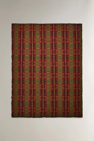 Плед с геометрическим узором для рождества