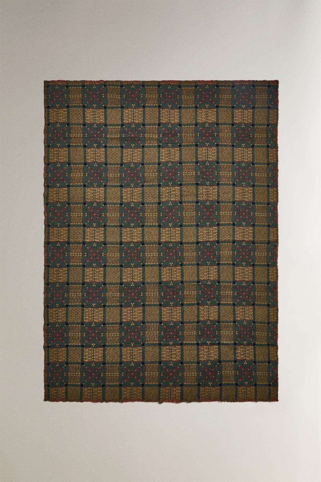 Плед с геометрическим узором для рождества