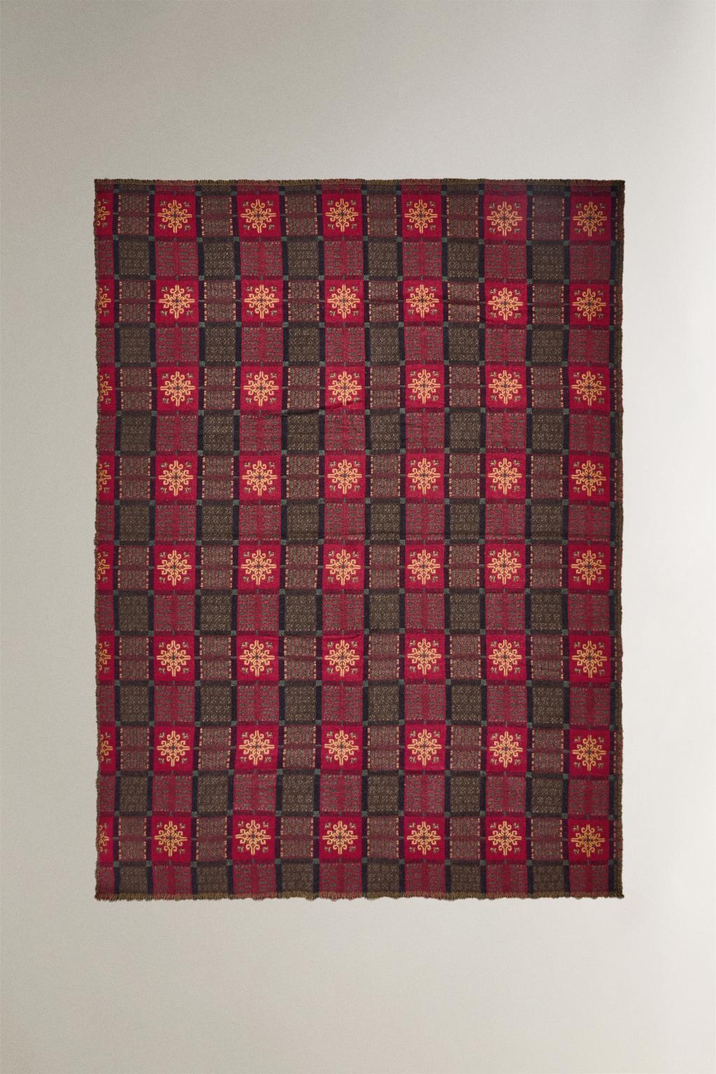 Плед с геометрическим узором для рождества