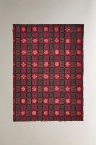 Плед с геометрическим узором для рождества- Заказать в России