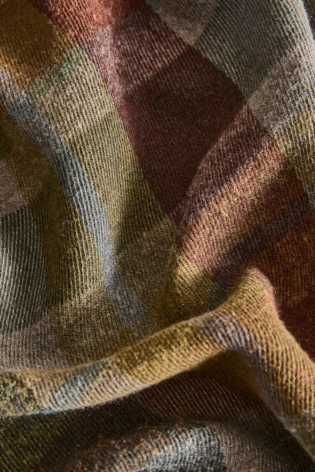 Плед из хлопка в клетку