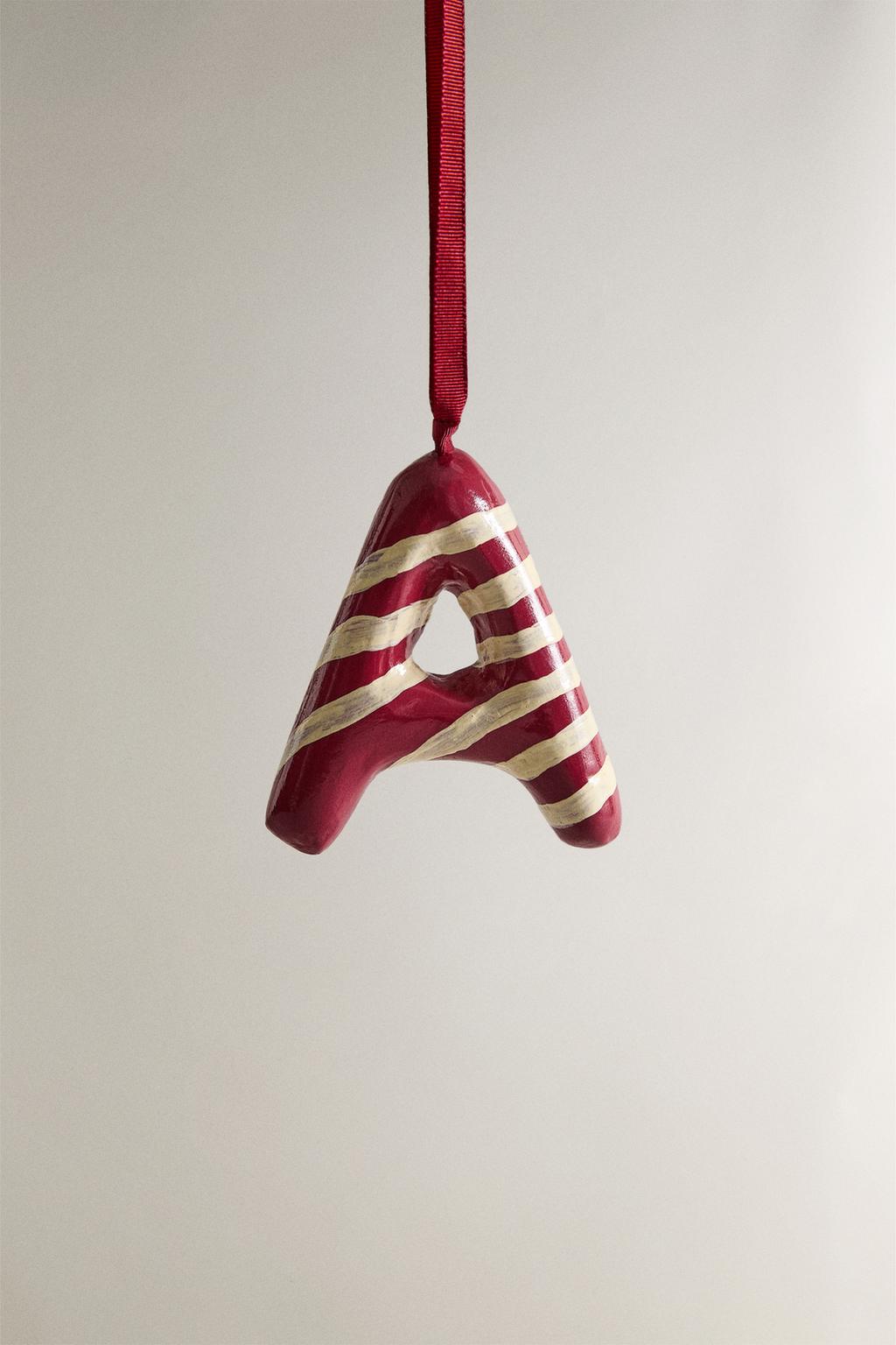 Рождественский декор елочного украшения буква a