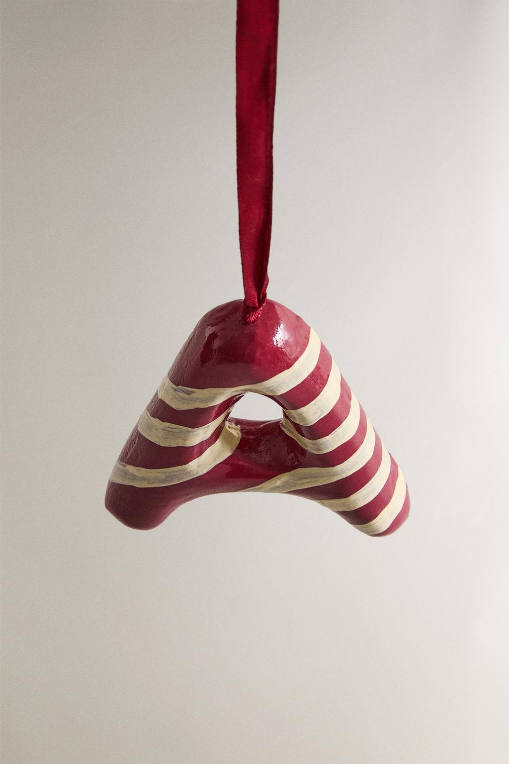 Рождественский декор елочного украшения буква a