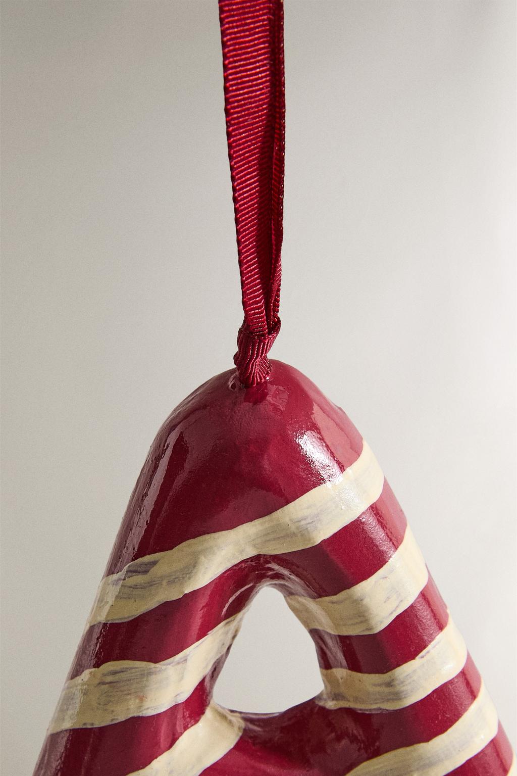 Рождественский декор елочного украшения буква a