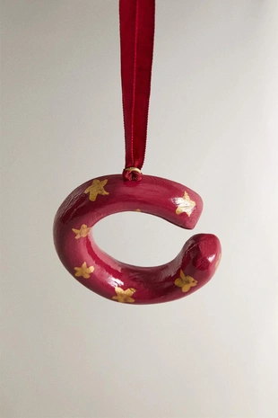 Рождественское украшение - буква с- Заказать в России