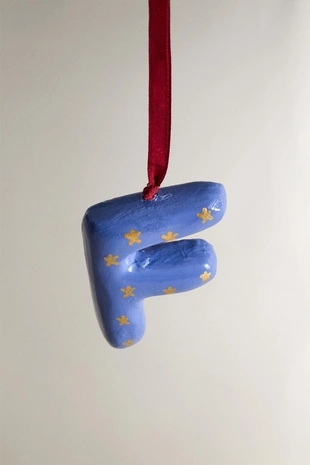 Рождественское украшение для ёлки буква F- Заказать в России