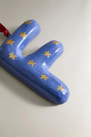 Рождественское украшение для ёлки буква F- Заказать в России