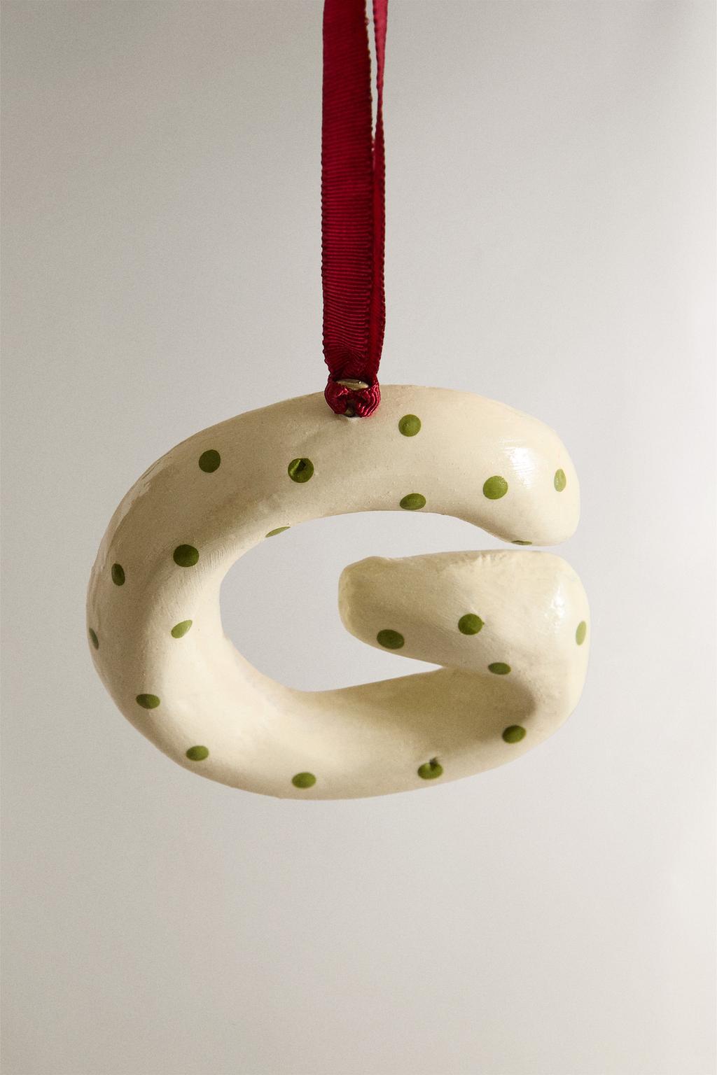 Украшение для ёлки буква g