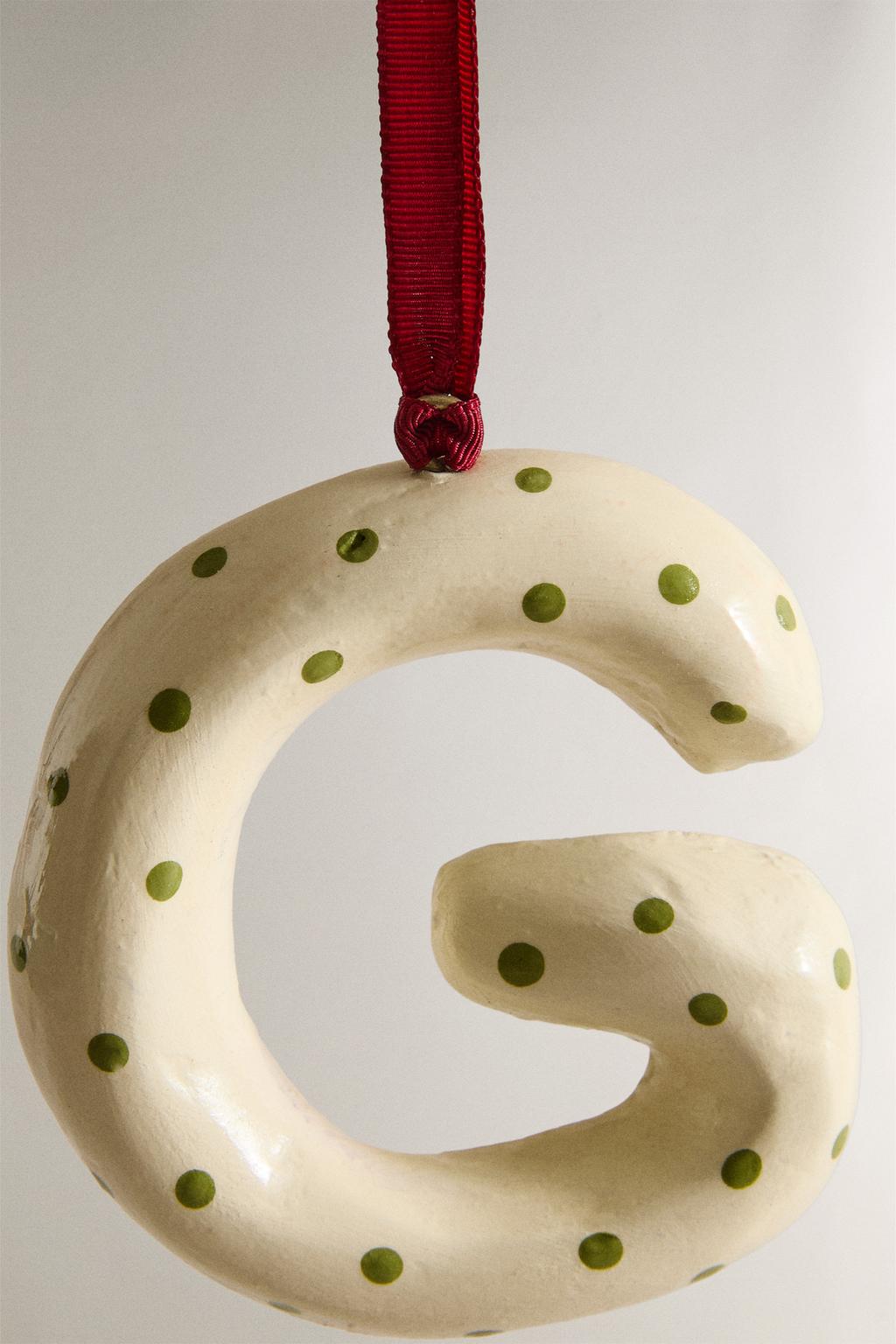 Украшение для ёлки буква g