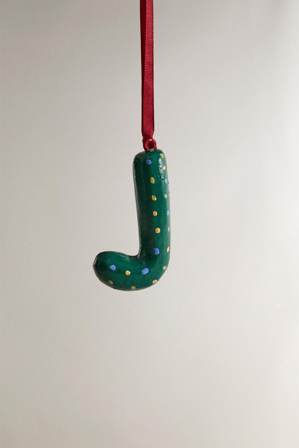 Рождественское украшение елочная игрушка для новогодней елки буквы j