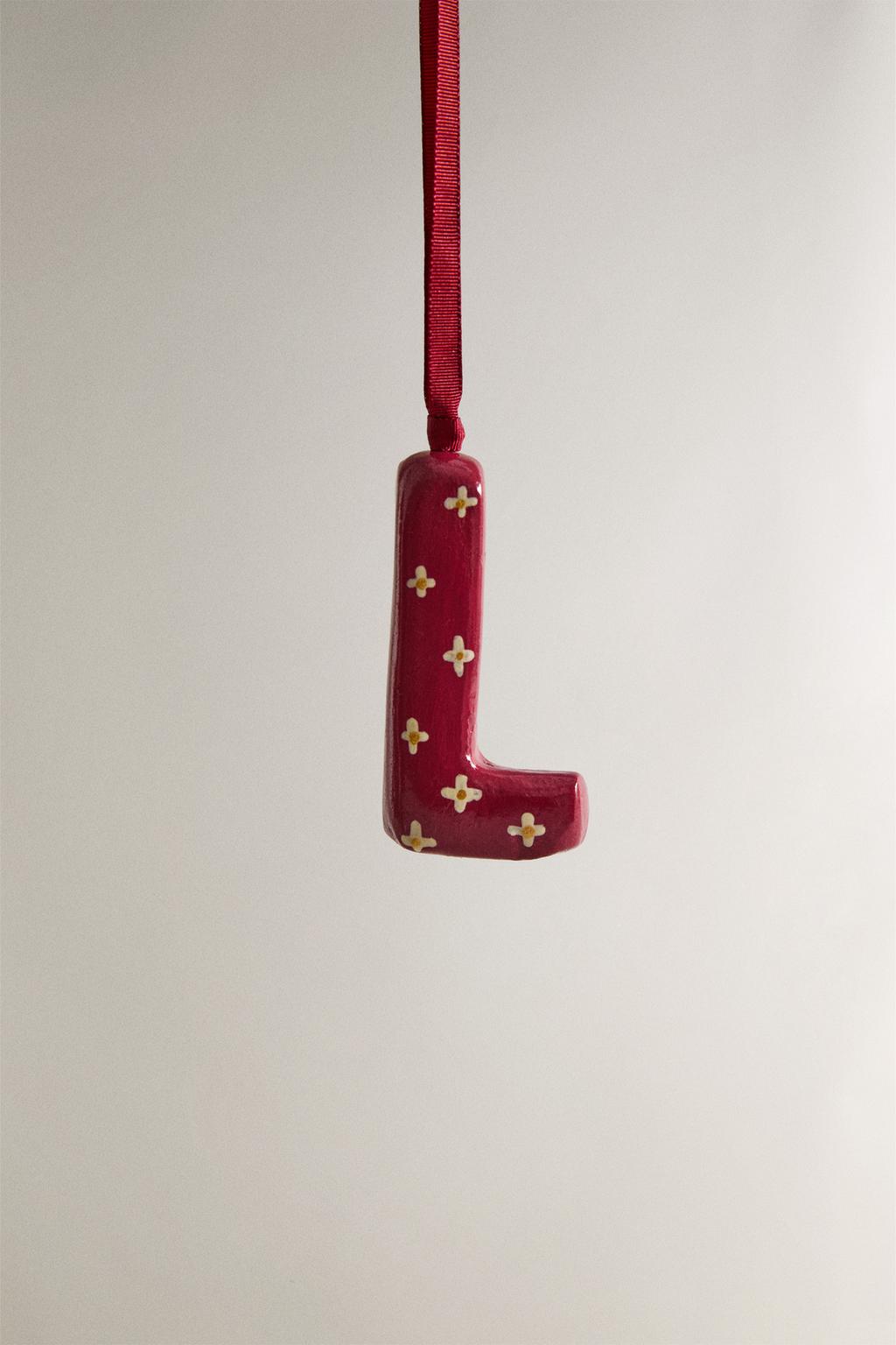 Рождественское украшение на елку - буква l